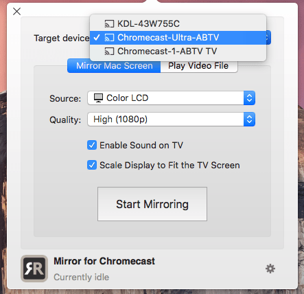 chromecast for mac os x